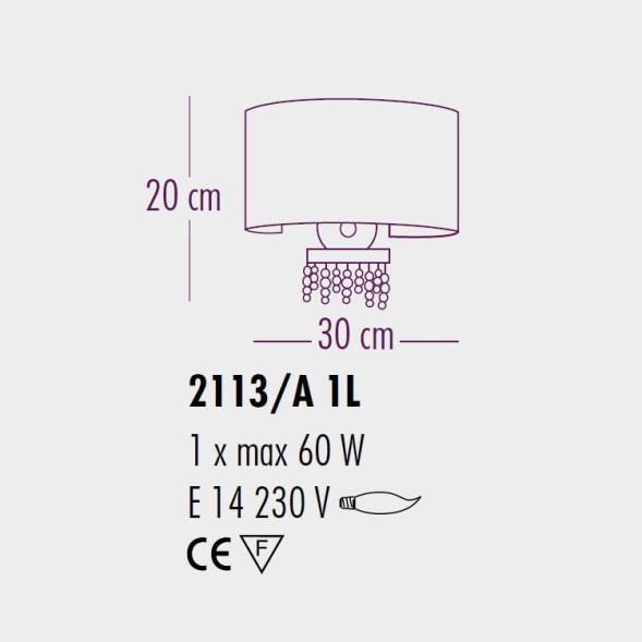 Настенный светильник Bellart Onda 2113/A1L 17