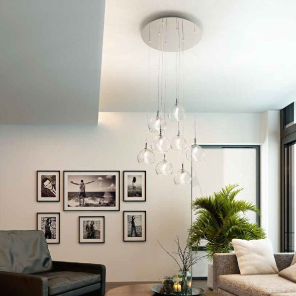 Подвесной светильник Renzo Del Ventisette Ohlala L14565/8 DEC. CROMO