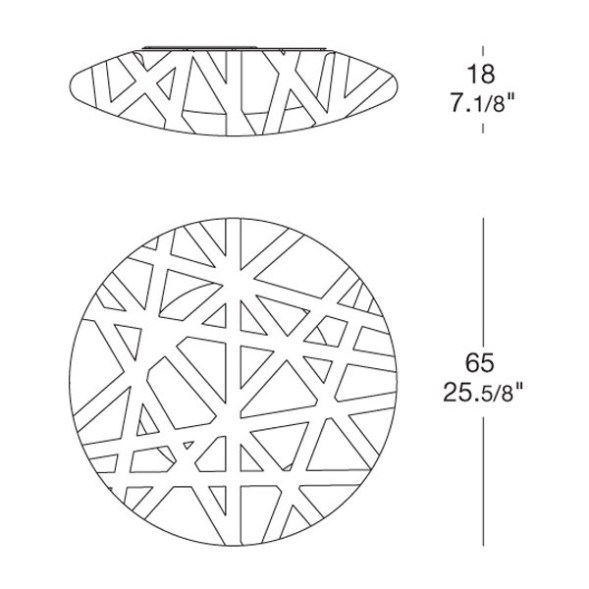 Настенно-потолочный светильник iTRE X-RAY P-PL 65 0000229