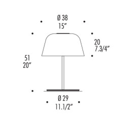 Настольная лампа Leucos AYERS T38 0004021