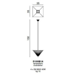 Подвесной светильник Beby Group Outdoor 5100B14 Chrome Transparent