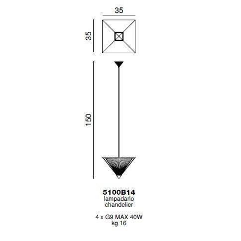 Подвесной светильник Beby Group Outdoor 5100B14 Chrome Transparent