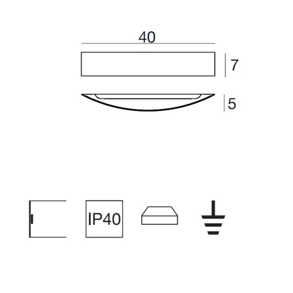 Настенный светильник Linea Light Curve 1140