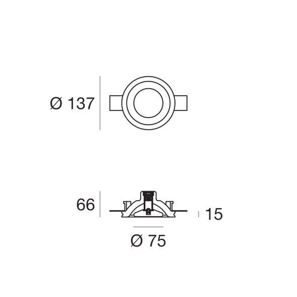 Встраиваемый светильник Linea Light Gypsum 60811W00