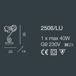 Настольная лампа Bellart Rose 2506/LU 01/V10