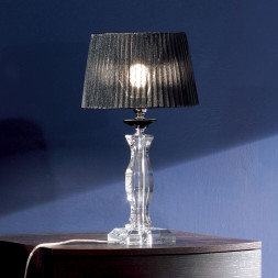 Настольная лампа Euroluce Arcobaleno LP1 Silver Clear Black