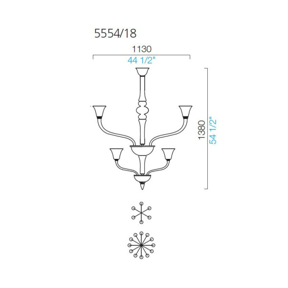 Люстра Barovier&amp;Toso Degas 5554/18/OO
