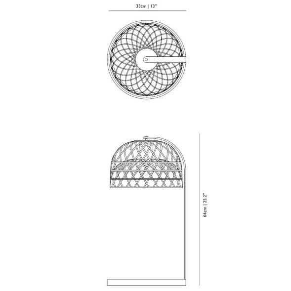 Настольная лампа MOOOI Emperor TABLE MOLEMT----R