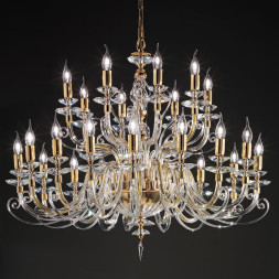 Люстра Euroluce Alicante L16+8 gold Clear