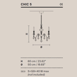 Люстра Masiero Chic 5 F01