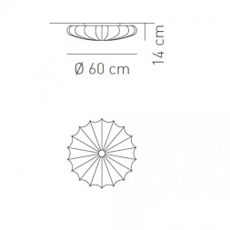 Настенно-потолочный светильник Axo Light Muse PL MUSE 60 Rosa PLMUSE60ROXXE27