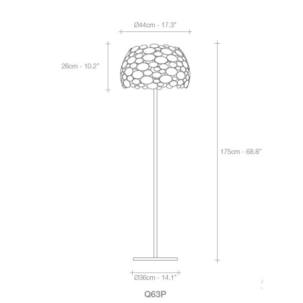 Торшер Terzani Anish Q63P E7 C8