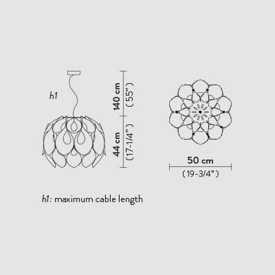 Подвесной светильник Slamp Flora SUSPENSION M GOLD FLO85SOS0002O_000