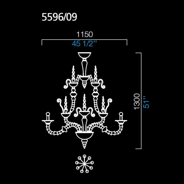 Люстра Barovier&amp;Toso Dhamar 5596/09/BB