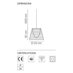 Подвесной светильник Flos Ktribe S1 Aluminized silver F6256000