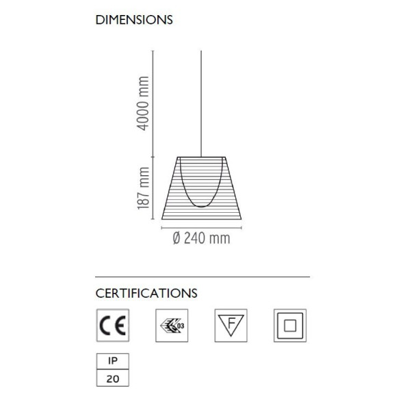Подвесной светильник Flos Ktribe S1 Aluminized silver F6256000