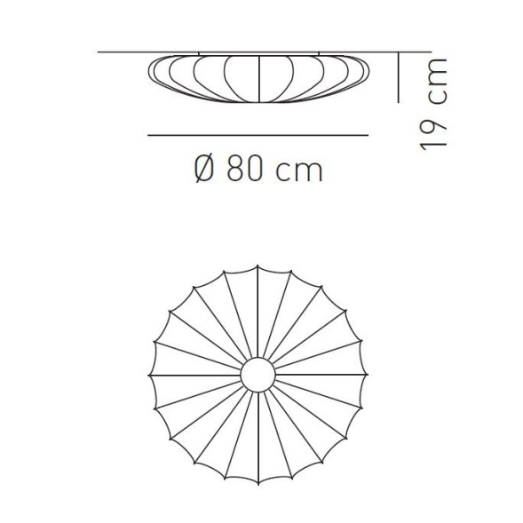 Настенно-потолочный светильник Axo Light Muse PL MUSE 80 MC PLMUSE80MCXXE27