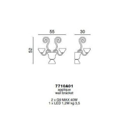 Бра Beby Group Vanite 7710A01 Gold Chocolate
