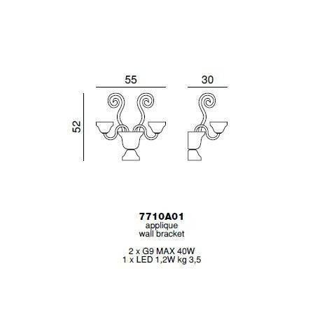 Бра Beby Group Vanite 7710A01 Gold Chocolate