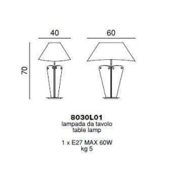 Настольная лампа Beby Group Milano Deco 8030L01 Light gold Transparent Glass