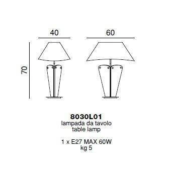 Настольная лампа Beby Group Milano Deco 8030L01 Light gold Transparent Glass