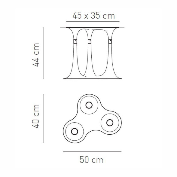 Потолочный светильник Axo Light Nafir PL NAFIR 3 PLNAFIR3ROBCGU1