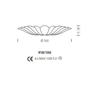 Потолочный светильник Sylcom Bembo 918/100 B CR